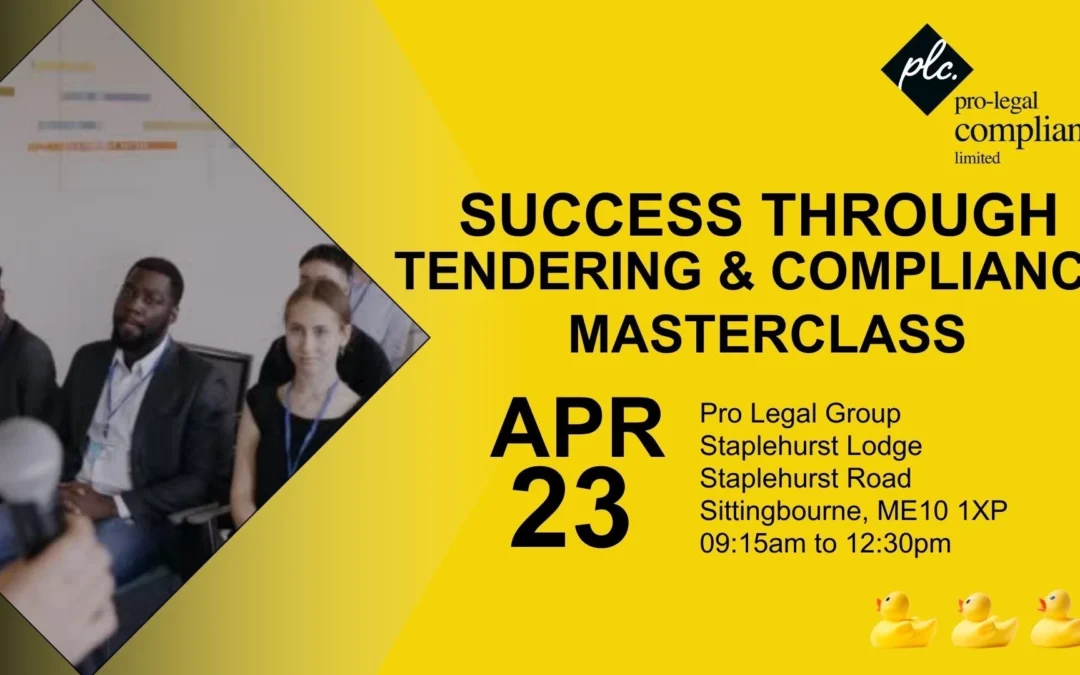 Elevate Your Business Success by Joining Our 3rd Success Through Tendering & Compliance Masterclass