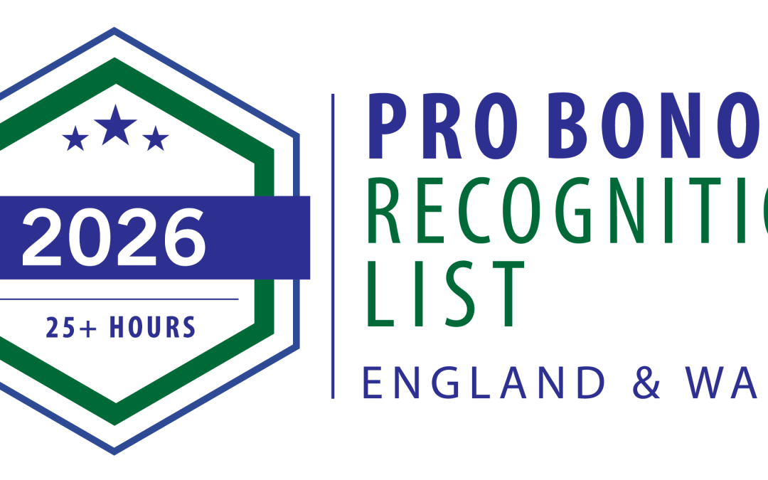 Pro Legal Group: Mentioned in Pro Bono Recognition List of England & Wales
